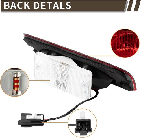 Center High Mount Stop Light Brake Light Compatible with 1992-2022 Ford E150 E250 E350 E450 E550 Econoline Econoline Super Duty Replaces 6C2Z13A613B, F2UZ13A613B, XC2Z13A613BA in Saudi Arabia
