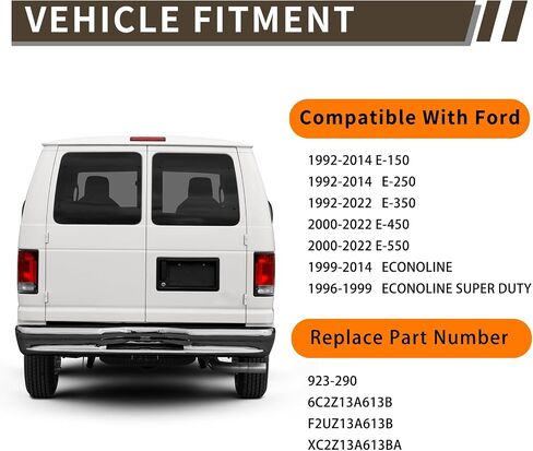 Center High Mount Stop Light Brake Light Compatible with 1992-2022 Ford E150 E250 E350 E450 E550 Econoline Econoline Super Duty Replaces 6C2Z13A613B, F2UZ13A613B, XC2Z13A613BA in Saudi Arabia
