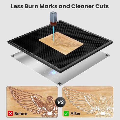 ToCome Honeycomb Laser Bed 300 x 300mm Steel Honeycomb Working Bed for Laser Engraver Laser Cutter 11.8" x 11.8" in Saudi Arabia