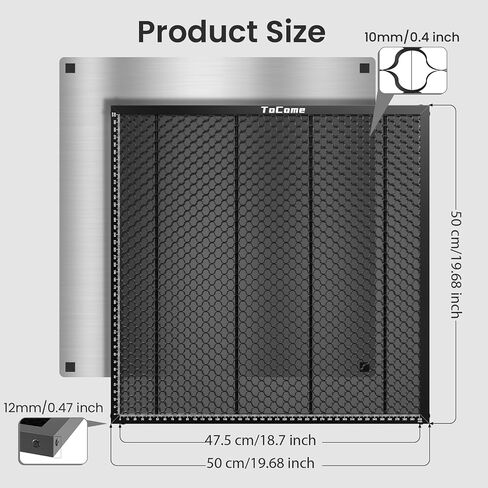 ToCome Honeycomb Laser Bed 300 x 300mm Steel Honeycomb Working Bed for Laser Engraver Laser Cutter 11.8" x 11.8" in Saudi Arabia