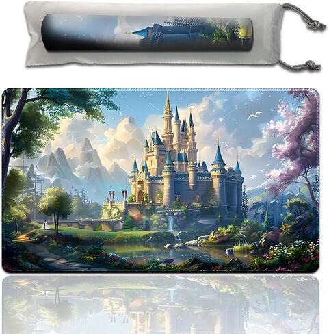 Anold Premium Playmat Compatible Lorcana and TCG, 24X14 in Size, Board Game Playmat, Non-Slip Rubber Game Mat with Zones and Free Storage Bag（D3） (D21 with zones) in Saudi Arabia