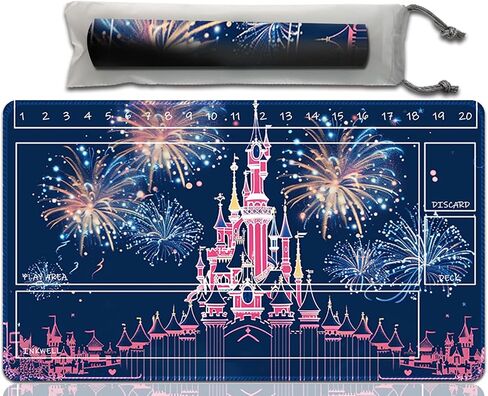 Anold Premium Playmat Compatible Lorcana and TCG, 24X14 in Size, Board Game Playmat, Non-Slip Rubber Game Mat with Zones and Free Storage Bag（D3） (D21 with zones) in Saudi Arabia