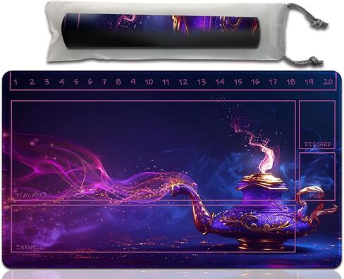 Anold Premium Playmat Compatible Lorcana and TCG, 24X14 in Size, Board Game Playmat, Non-Slip Rubber Game Mat with Zones and Free Storage Bag（D3） (D21 with zones) in Saudi Arabia