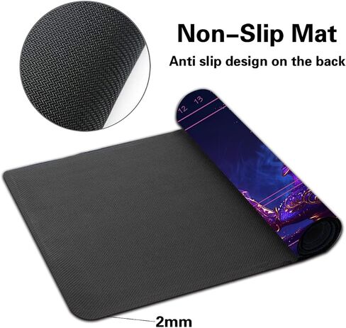 Anold Premium Playmat Compatible Lorcana and TCG, 24X14 in Size, Board Game Playmat, Non-Slip Rubber Game Mat with Zones and Free Storage Bag（D3） (D21 with zones) in Saudi Arabia