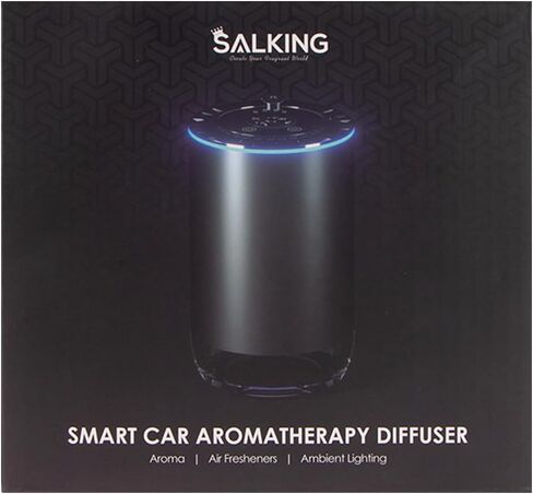 SALKING Smart Car Air Fresheners, Rechargeable New Atomization Experience, 50ml Natural Perfume Diffuser, Adjustable Concentration Lasts 5 Months, Auto On/Off, Built-in Battery, Black Matte in Saudi Arabia