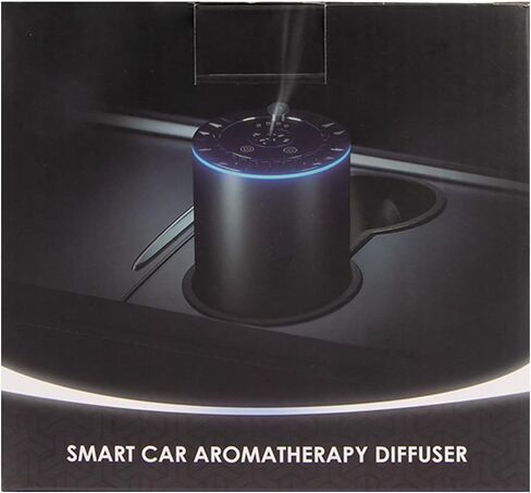 SALKING Smart Car Air Fresheners, Rechargeable New Atomization Experience, 50ml Natural Perfume Diffuser, Adjustable Concentration Lasts 5 Months, Auto On/Off, Built-in Battery, Black Matte in Saudi Arabia
