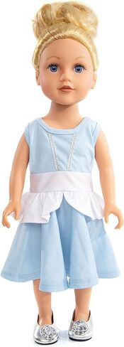 Little Adventures Twirl Princess Doll Dress (Alpine) - Doll Not Included - Machine Washable Child Pretend Play and Party Doll Clothes with No Glitter in Saudi Arabia