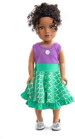 Little Adventures Twirl Princess Doll Dress (Alpine) - Doll Not Included - Machine Washable Child Pretend Play and Party Doll Clothes with No Glitter in Saudi Arabia