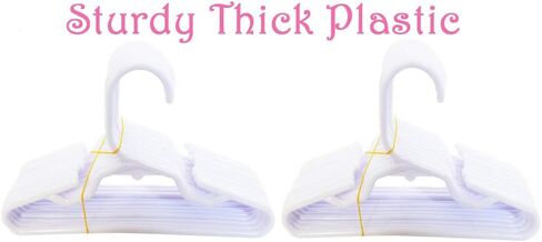 24 شماعة بيضاء متينة من MyBrittany متوافقة مع ملابس الدمى للفتيات مقاس 18 بوصة in Kuwait