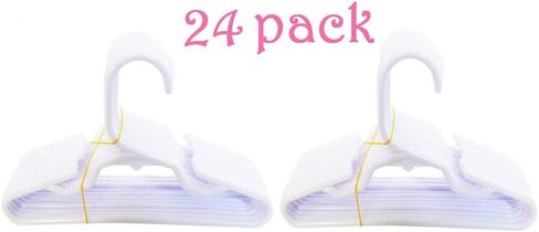 24 شماعة بيضاء متينة من MyBrittany متوافقة مع ملابس الدمى للفتيات مقاس 18 بوصة in Kuwait