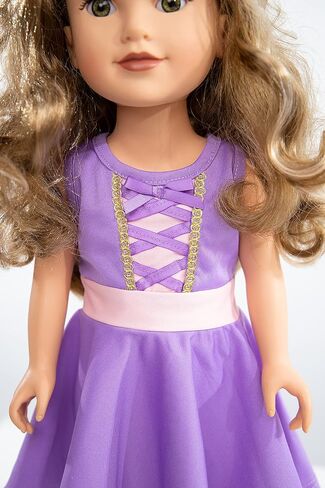 Little Adventures Twirl Princess Doll Dress (Alpine) - Doll Not Included - Machine Washable Child Pretend Play and Party Doll Clothes with No Glitter in Saudi Arabia
