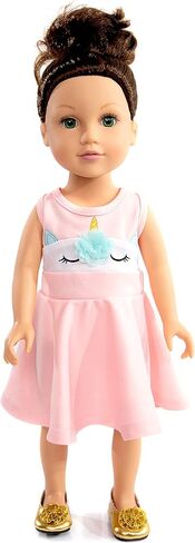 Little Adventures Twirl Princess Doll Dress (Alpine) - Doll Not Included - Machine Washable Child Pretend Play and Party Doll Clothes with No Glitter in Saudi Arabia