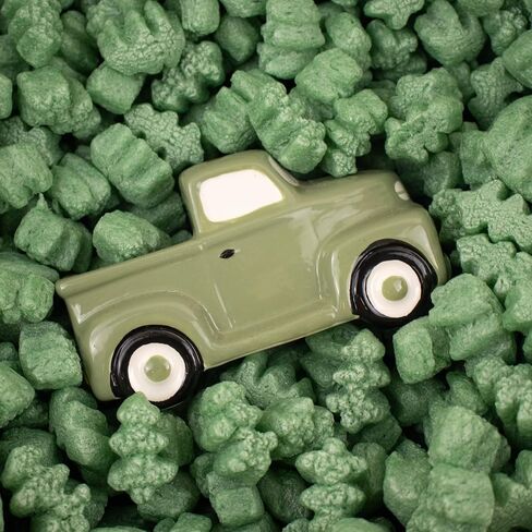Magicwater Supply - .25 Cu Ft - Green Christmas Tree Shaped Recycled Anti Static Packing Peanuts - Compostable & Biodegradable Cushion for Shipping - Dust-Free & Abrasion Resistant - Void Filler in Saudi Arabia