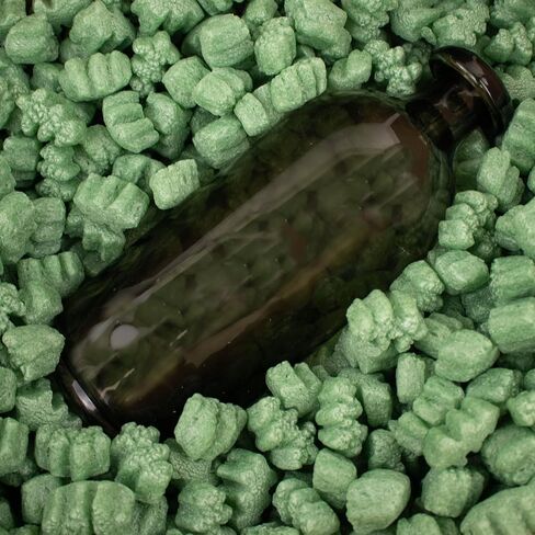 Magicwater Supply - .25 Cu Ft - Green Christmas Tree Shaped Recycled Anti Static Packing Peanuts - Compostable & Biodegradable Cushion for Shipping - Dust-Free & Abrasion Resistant - Void Filler in Saudi Arabia