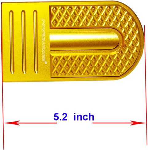 POWER JAMES Gold Extended Big Rear Brake Shift Peg Brake Pedal Pad Fits Harley Davidson 12-16 FLD, 86-later FL Softail and 80-later Touring and Trike models equipped with footboards. in Saudi Arabia