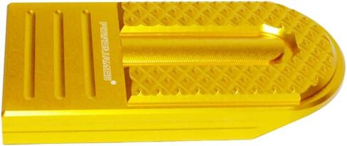 POWER JAMES Gold Extended Big Rear Brake Shift Peg Brake Pedal Pad Fits Harley Davidson 12-16 FLD, 86-later FL Softail and 80-later Touring and Trike models equipped with footboards. in Saudi Arabia