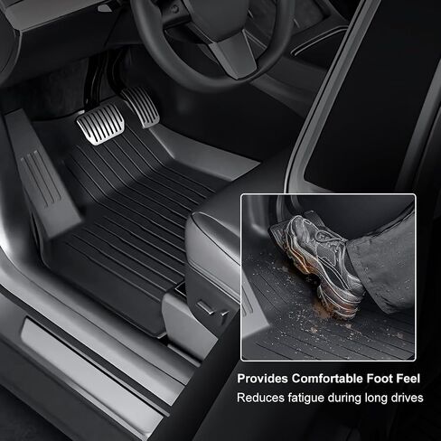 Model Y 2020-2024 Custom Floor Mats, Front and Rear Trunk Mats, TPE Material, All-Weather Protection, 5-Seater in Saudi Arabia