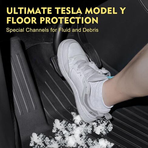Model y Floor Mats & Cargo Liners, KEEPUP 5-Seat Tesla Model Y All Weather Interior Mats | Rear Trunk Mat | Rear Cargo Liner Set | Front Trunk Liner (Not Compatible with 7-Seat Model) in Saudi Arabia