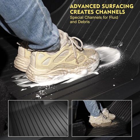 Model y Floor Mats & Cargo Liners, KEEPUP 5-Seat Tesla Model Y All Weather Interior Mats | Rear Trunk Mat | Rear Cargo Liner Set | Front Trunk Liner (Not Compatible with 7-Seat Model) in Saudi Arabia