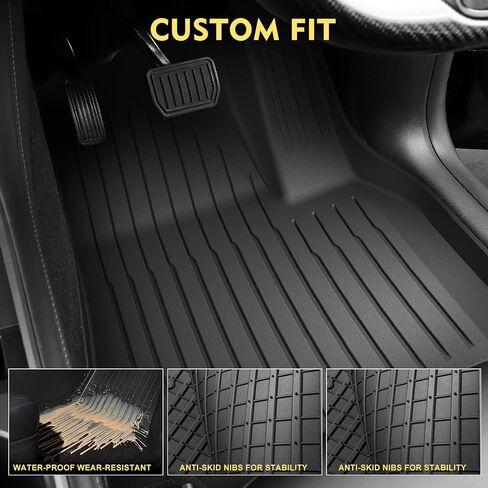 Model y Floor Mats & Cargo Liners, KEEPUP 5-Seat Tesla Model Y All Weather Interior Mats | Rear Trunk Mat | Rear Cargo Liner Set | Front Trunk Liner (Not Compatible with 7-Seat Model) in Saudi Arabia