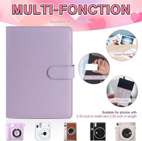 Kpop Photocard Binder, PU Leather A5 Photocard Holder with 200 Pocket, K-Pop Korean Pop Photocard Holder Binder Book, 4 Photo Style Photo Card Album Trading Cards Organizer(White) in Saudi Arabia