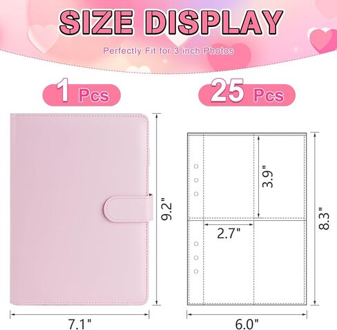 Kpop Photocard Binder, PU Leather A5 Photocard Holder with 200 Pocket, K-Pop Korean Pop Photocard Holder Binder Book, 4 Photo Style Photo Card Album Trading Cards Organizer(White) in Saudi Arabia
