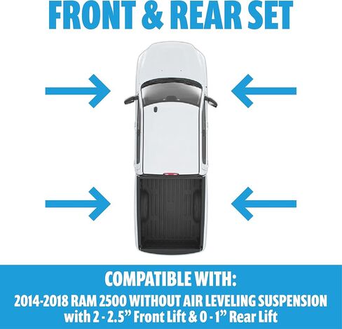 زوج من ممتصات الصدمات الأمامية والخلفية من سلسلة Bilstein B8 5100 لـ 2014-2018 Ram 2500 مع رفع أمامي 2-2.5 بوصة ورفع خلفي 0-1 بوصة | يشتمل على ملصق TrendsAuto | 24-268639 24-239455 in Saudi Arabia