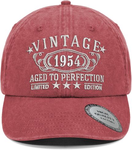 1924-1994 Birthday Gifts for Men Women,Personalized 30th-100th Birthday Ideas Gift,Parents Vintage Hat, in Saudi Arabia