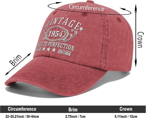1924-1994 Birthday Gifts for Men Women,Personalized 30th-100th Birthday Ideas Gift,Parents Vintage Hat, in Saudi Arabia