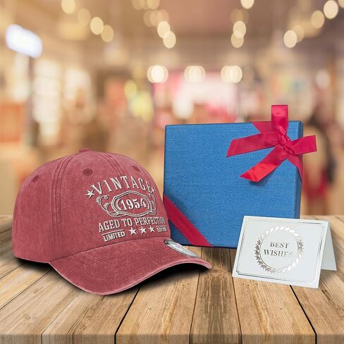 1924-1994 Birthday Gifts for Men Women,Personalized 30th-100th Birthday Ideas Gift,Parents Vintage Hat, in Saudi Arabia