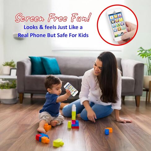لعبة الهاتف الخليوي للأطفال الصغار تعلم اللعب الهاتف الذكي | مع 8 أوضاع وأضواء وامضة للأولاد والبنات in Kuwait