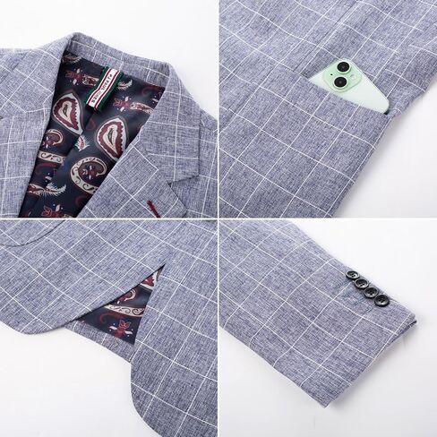 PJ PAUL JONES Mens Casual Sport Coats Two Buttons Lightweight Business Sport Blazer in Kuwait