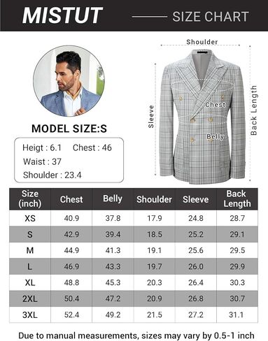Mens Blazer Slim Fit Stripes Casual Two Buttons Sport Coats Lightweight Mens Business Notch Lapel Suit Jacket in Saudi Arabia