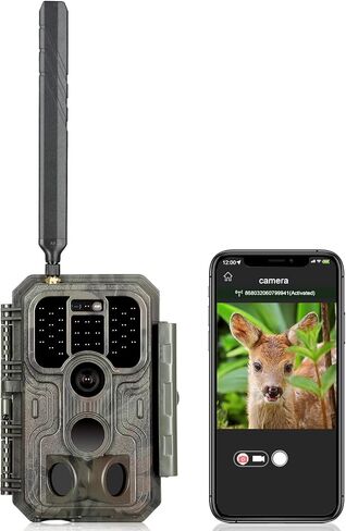 Folgtek 3-Pack Trail Cameras Wildlife Cam 24MP 1296P HD فيديو للرؤية الليلية و0.1 ثانية وقت الحركة المنشط IP66 مقاوم للماء، 120 درجة زاوية واسعة الفاصل الزمني وحماية كلمة المرور للصيد في الهواء الطلق in Kuwait