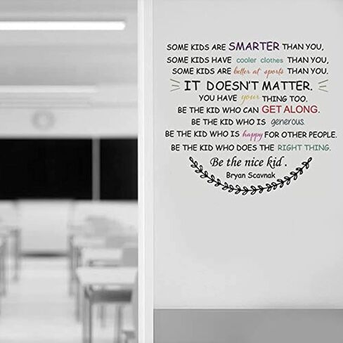 Be The Nice Kid Wall Decal Kids Decals Some Kids are Smarter Than You Quote Some Kids are Smarter Than You Wall Decals Be The Nice Kid Decals for School Classroom in Saudi Arabia