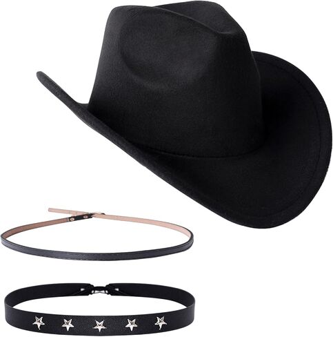 ورأى قبعة الغربية النساء الرجال قبعة رعاة البقر واسعة حافة للحزب الغربي in Kuwait