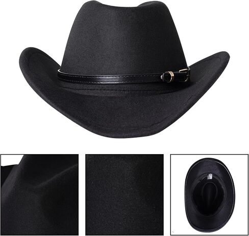 ورأى قبعة الغربية النساء الرجال قبعة رعاة البقر واسعة حافة للحزب الغربي in Kuwait