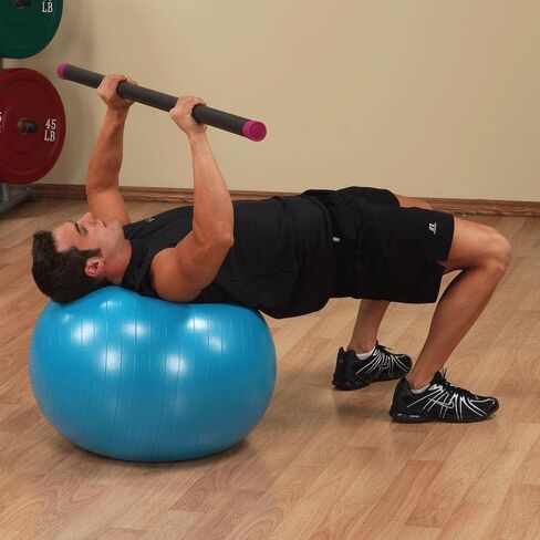 Body-Solid Rubber Padded Weighted Bar - Stretching Weight Exercise Bars for Physical Therapy, Body Toning, Aerobics, Yoga, Pilates in Kuwait