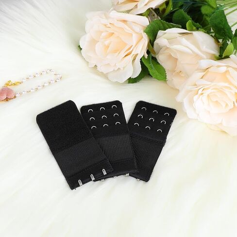 6 Pcs Elastic Bra Band Hook 3 Hooks Bra Strap Extender Stretchy Bra Extension Strap Bra Extenders Comfortable Bra Band Extender Bra Clasp Extender Bra Back Extender in Saudi Arabia
