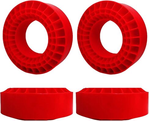 حشوات إطارات مطاطية من السيليكون مقاس 1.9 بوصة تناسب إطارات العجلات 118-122 مم 1.9 بوصة حشوات مقاومة للماء لسيارة 1/10 RC الزاحفة (أحمر) in Kuwait