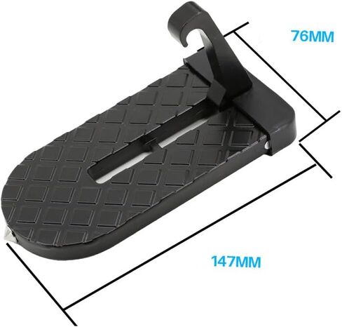 Car Door Step for Easy Roof Access -Multi-Foldable Aluminum Alloy Car Step Hook for Most Cars, SUVs, Trucks - with Glass Breaker - Roof Rack Accessories - Max Load 400 lbs in Saudi Arabia