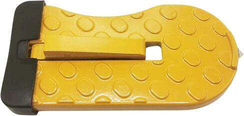 عتبة باب السيارة لسهولة الوصول إلى السقف - خطاف خطوة للسيارة مصنوع من سبائك الألومنيوم متعدد الطي لمعظم السيارات وسيارات الدفع الرباعي والشاحنات - مع كاسر زجاج - ملحقات رف السقف - أقصى حمولة 400 رطل (عبوة واحدة صفراء) in Kuwait