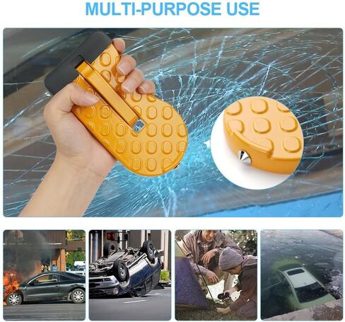 Car Door Step for Easy Roof Access -Multi-Foldable Aluminum Alloy Car Step Hook for Most Cars, SUVs, Trucks - with Glass Breaker - Roof Rack Accessories - Max Load 400 lbs in Saudi Arabia