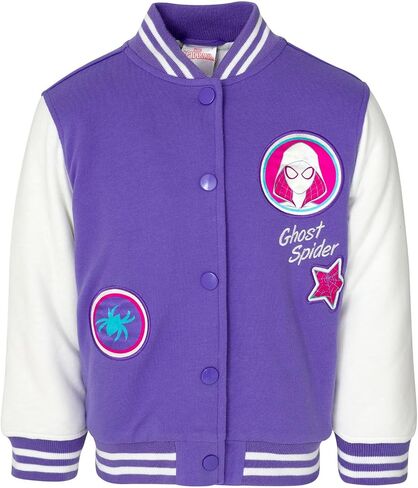 Marvel Spider-Man Spider-Gwen Girls Varsity Bomber Jacket Toddler to Big Kid in Saudi Arabia