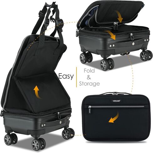 Verage Expandable Foldable Luggage Bag Collapsible Suitcases Rolling Travel Duffel Bag Lightweight Suit Case with Detachable Spinner Wheels in Saudi Arabia