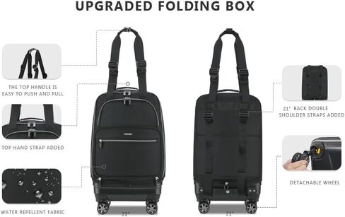 Verage Expandable Foldable Luggage Bag Collapsible Suitcases Rolling Travel Duffel Bag Lightweight Suit Case with Detachable Spinner Wheels in Saudi Arabia