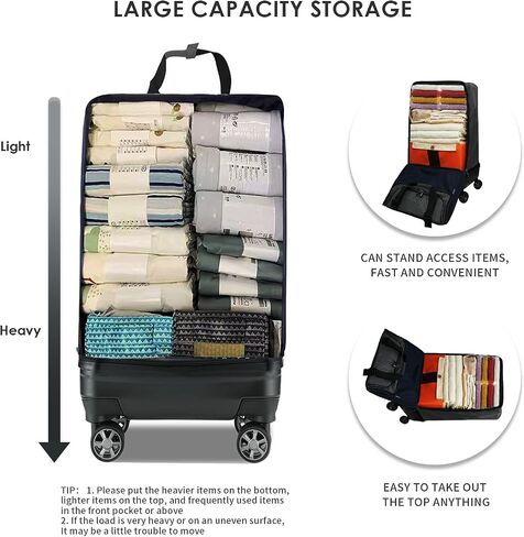 Verage Expandable Foldable Luggage Bag Collapsible Suitcases Rolling Travel Duffel Bag Lightweight Suit Case with Detachable Spinner Wheels in Saudi Arabia