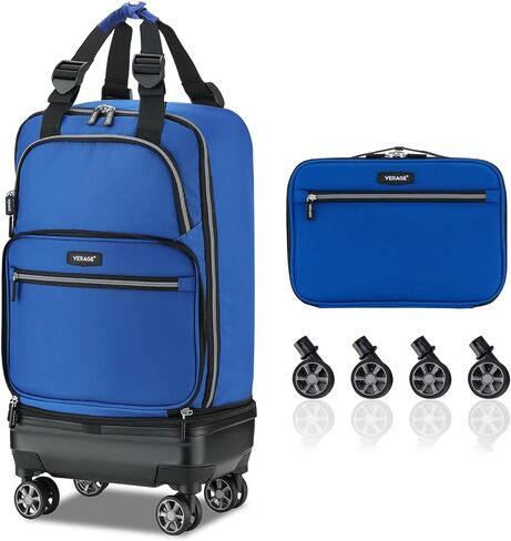Verage Expandable Foldable Luggage Bag Collapsible Suitcases Rolling Travel Duffel Bag Lightweight Suit Case with Detachable Spinner Wheels in Saudi Arabia