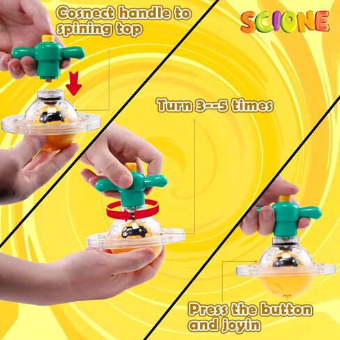 SCIONE قطعة واحدة من هدايا عيد الميلاد الدوارة المضيئة للأطفال، ألعاب حشو أكياس الهدايا للهالوين، ألعاب مبتكرة تتوهج في الظلام مع هدايا فلاش موسيقية للأولاد والبنات، ألعاب صندوق الكنز للفصول الدراسية in Saudi Arabia