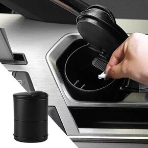 Car Ashtray with Lid, Portable Ashtray for Car, Smokeless Self-Extinguishing Cigarette Ashtray Cup Holder, Mini Car Trash Can Universal Car Interior Accessories for RV, Travel, Office, Home